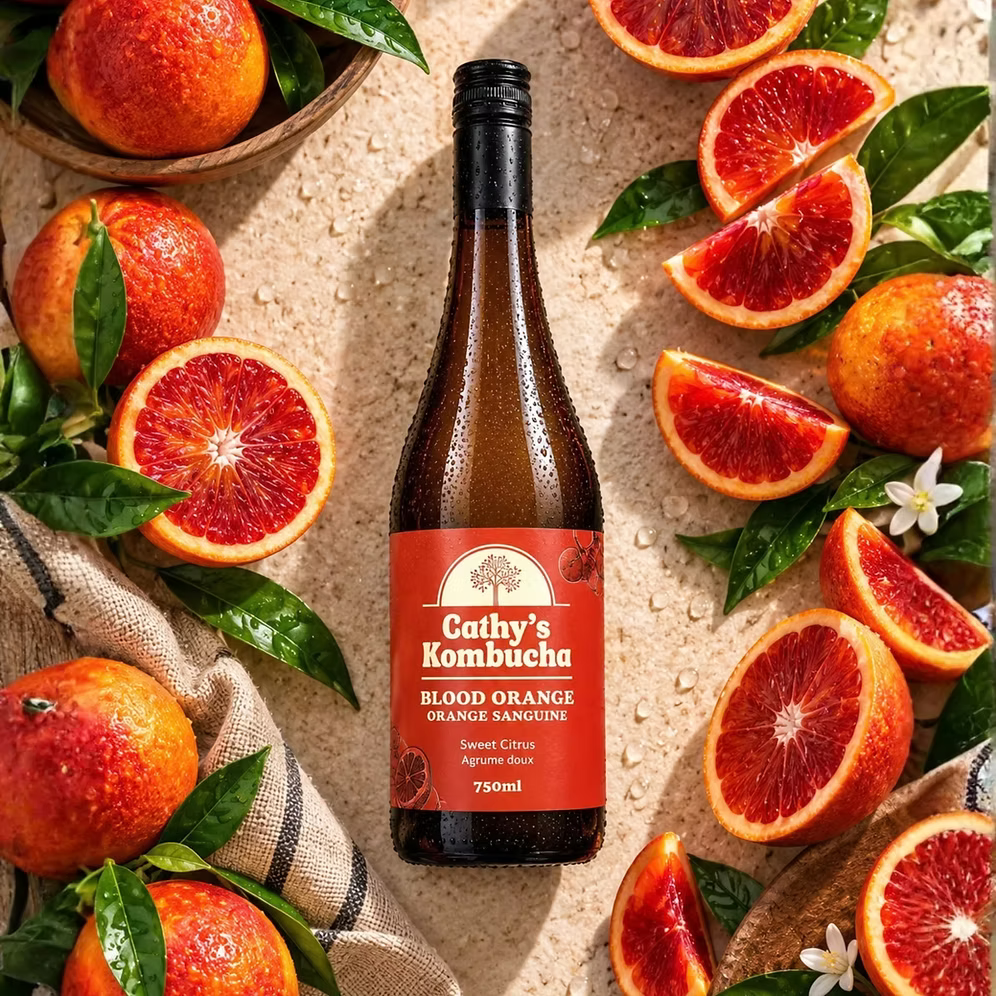 Cathy's Kombucha Limited Edition Blood Orange 750ml