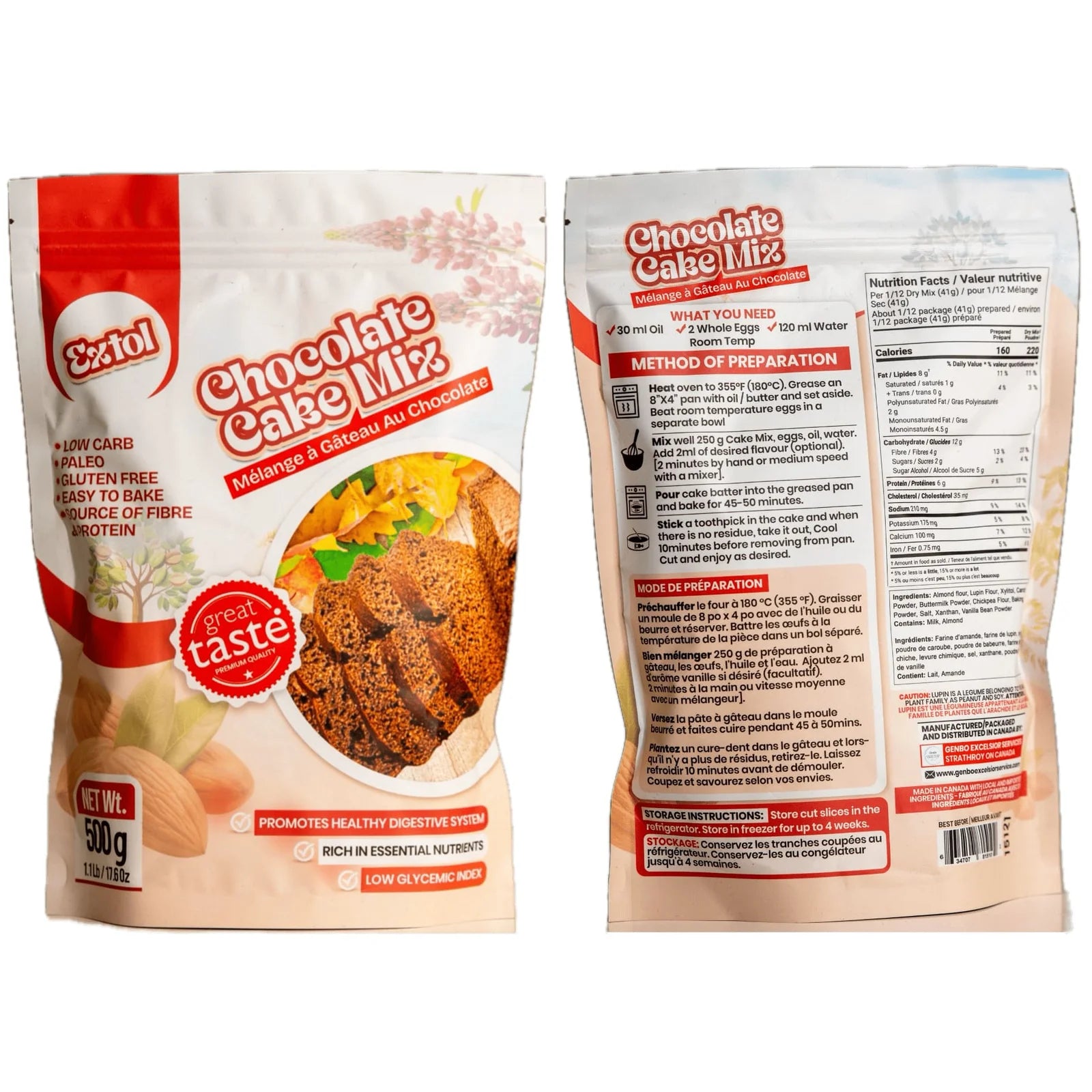 Extol Chocolate Cake Mix 500g