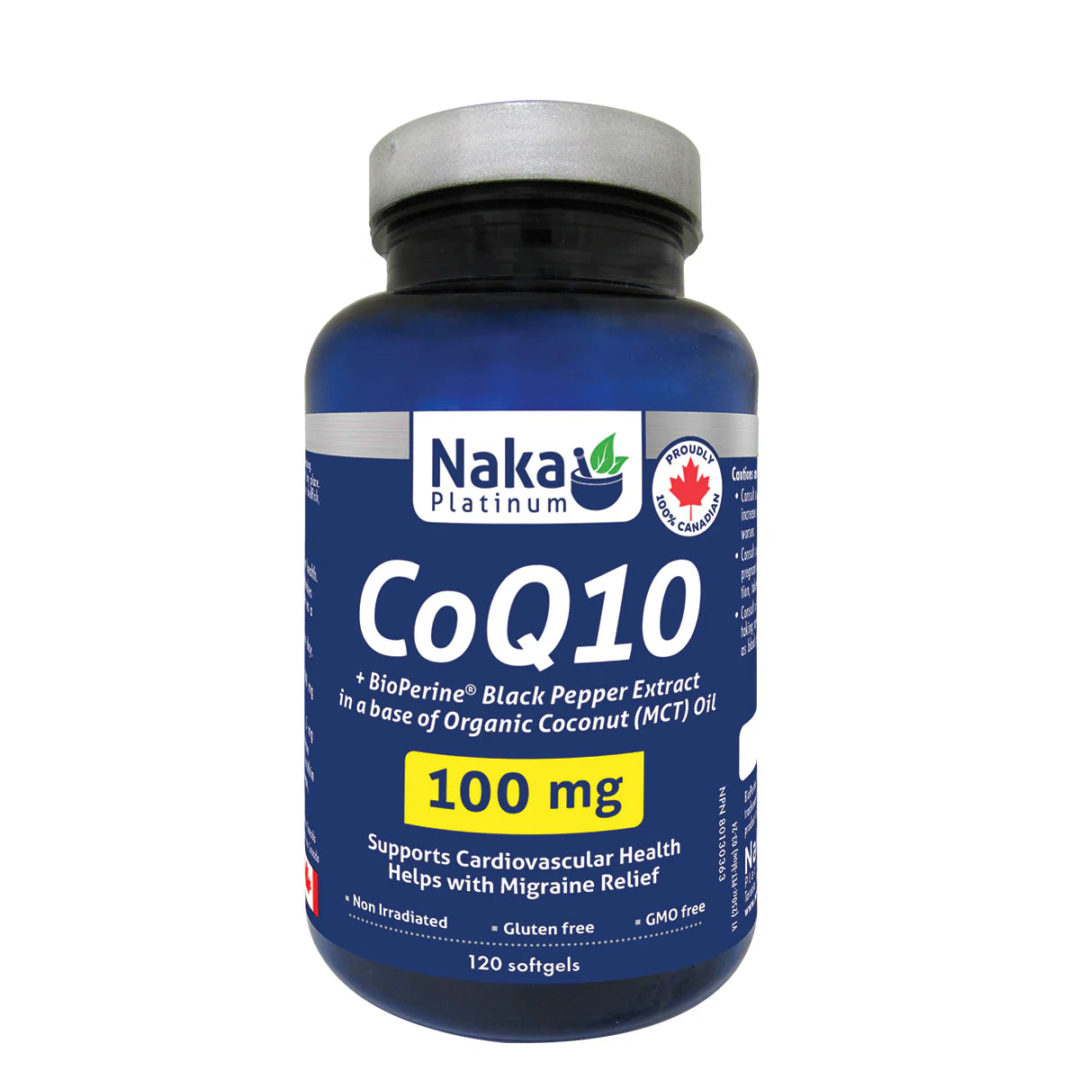 Naka Platinum Co-Q10 100mg 120 Softgels
