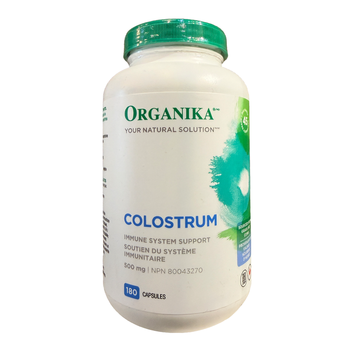 Organika Colostrum 500mg 180 Capsules