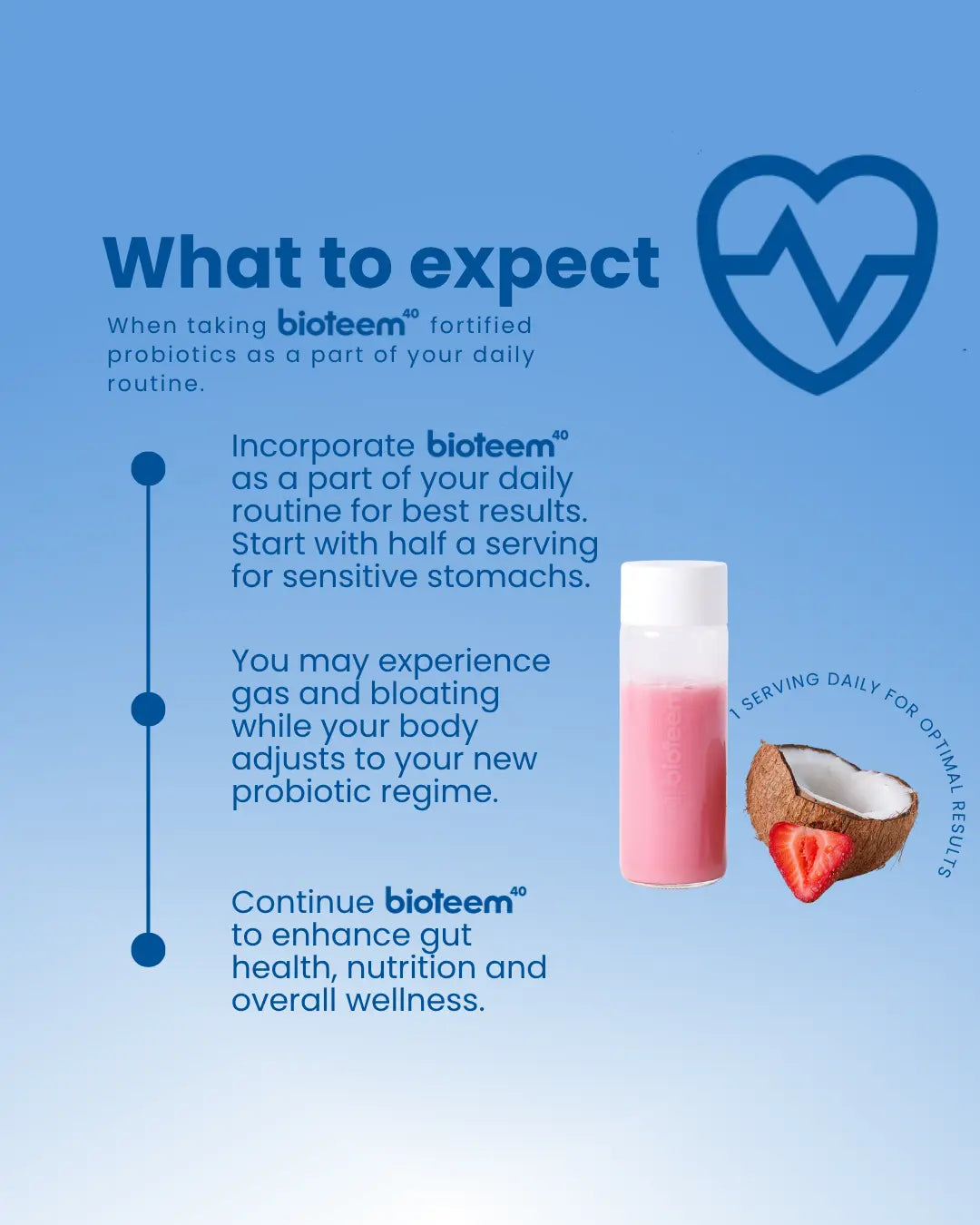 Bioteem40 Skin & Immune Support Powder Strawberry 225g