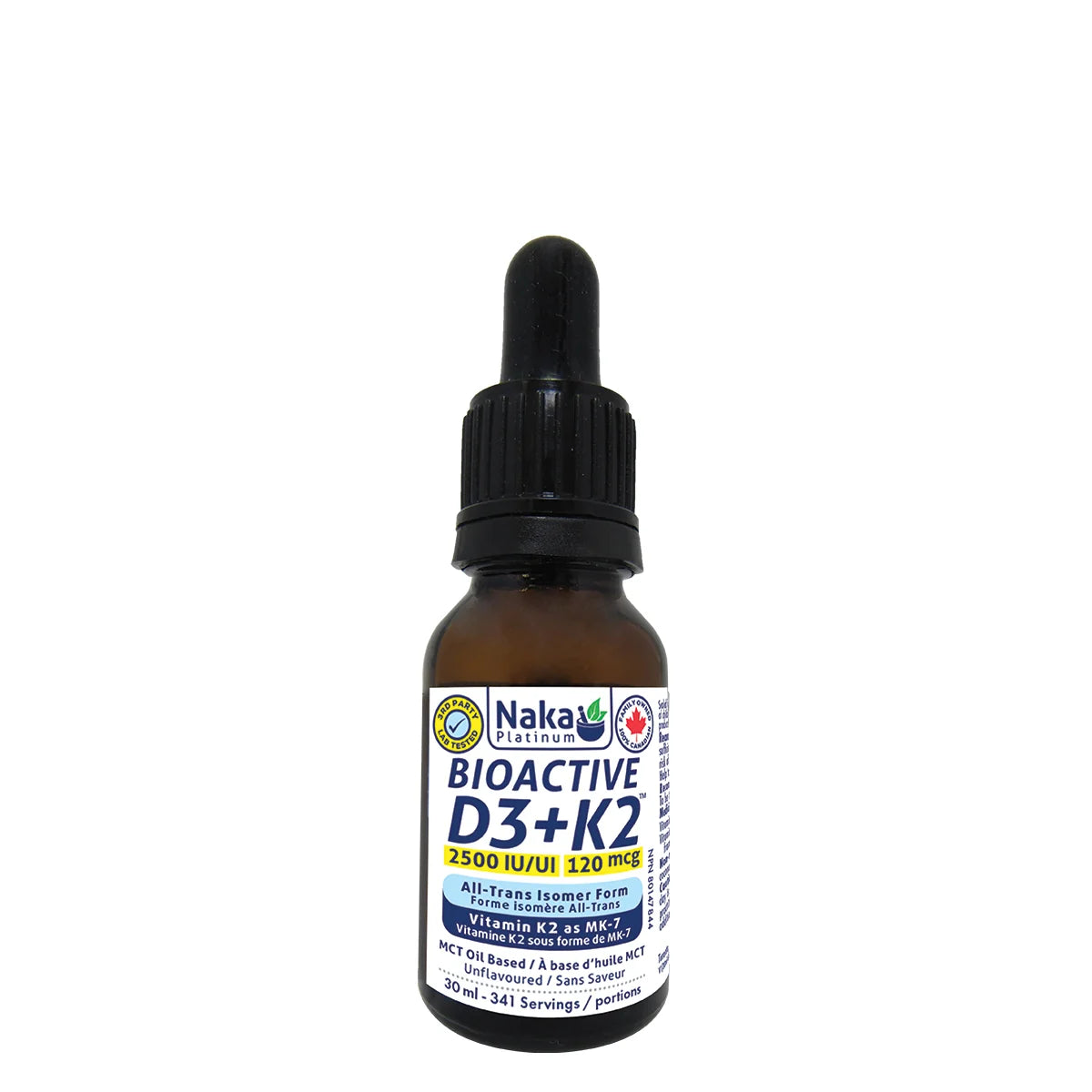 Naka Platinum Bio Active D3 2500IU + K2 120mcg 30mL