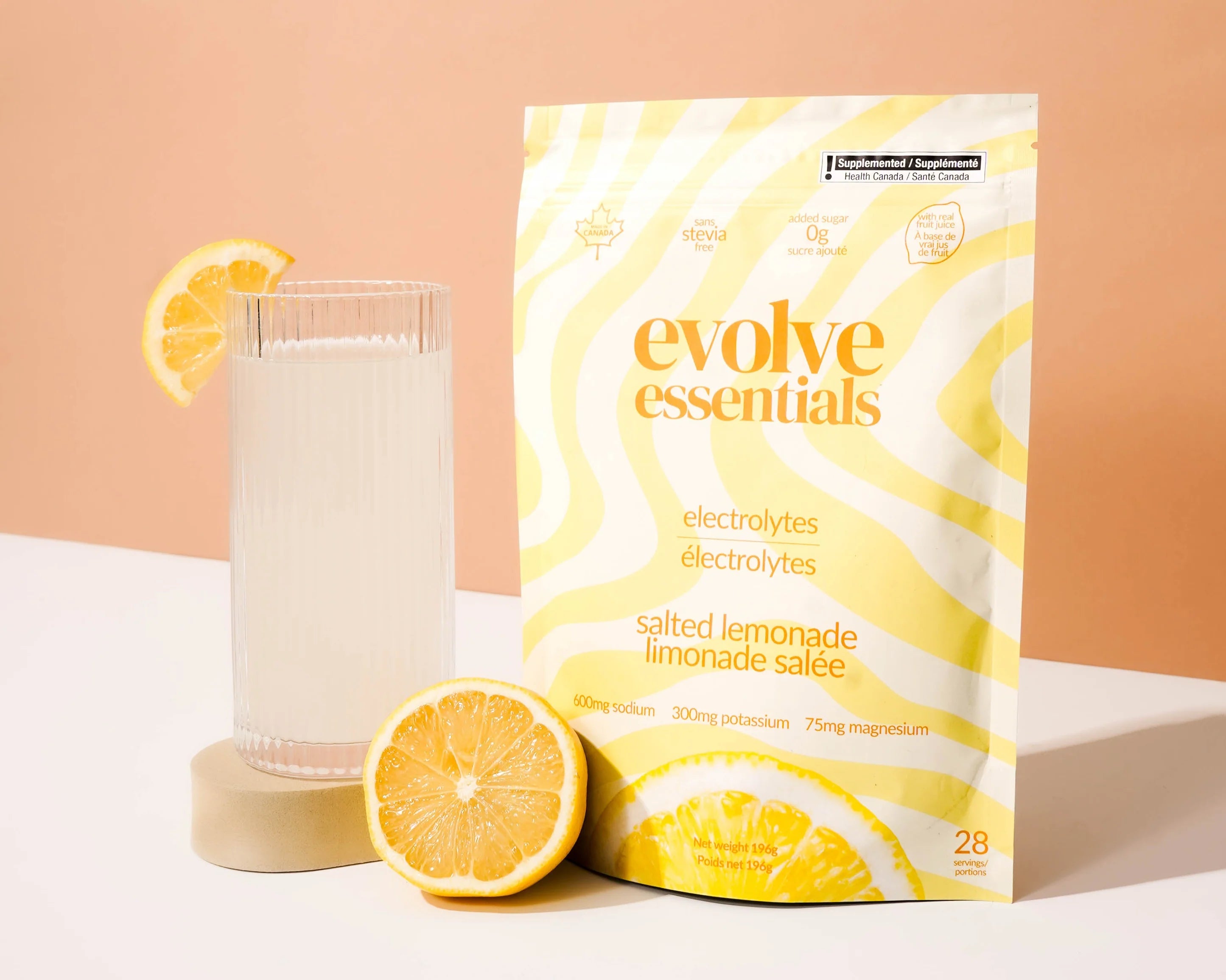 evolve essentials electrolytes salted lemonade 196g