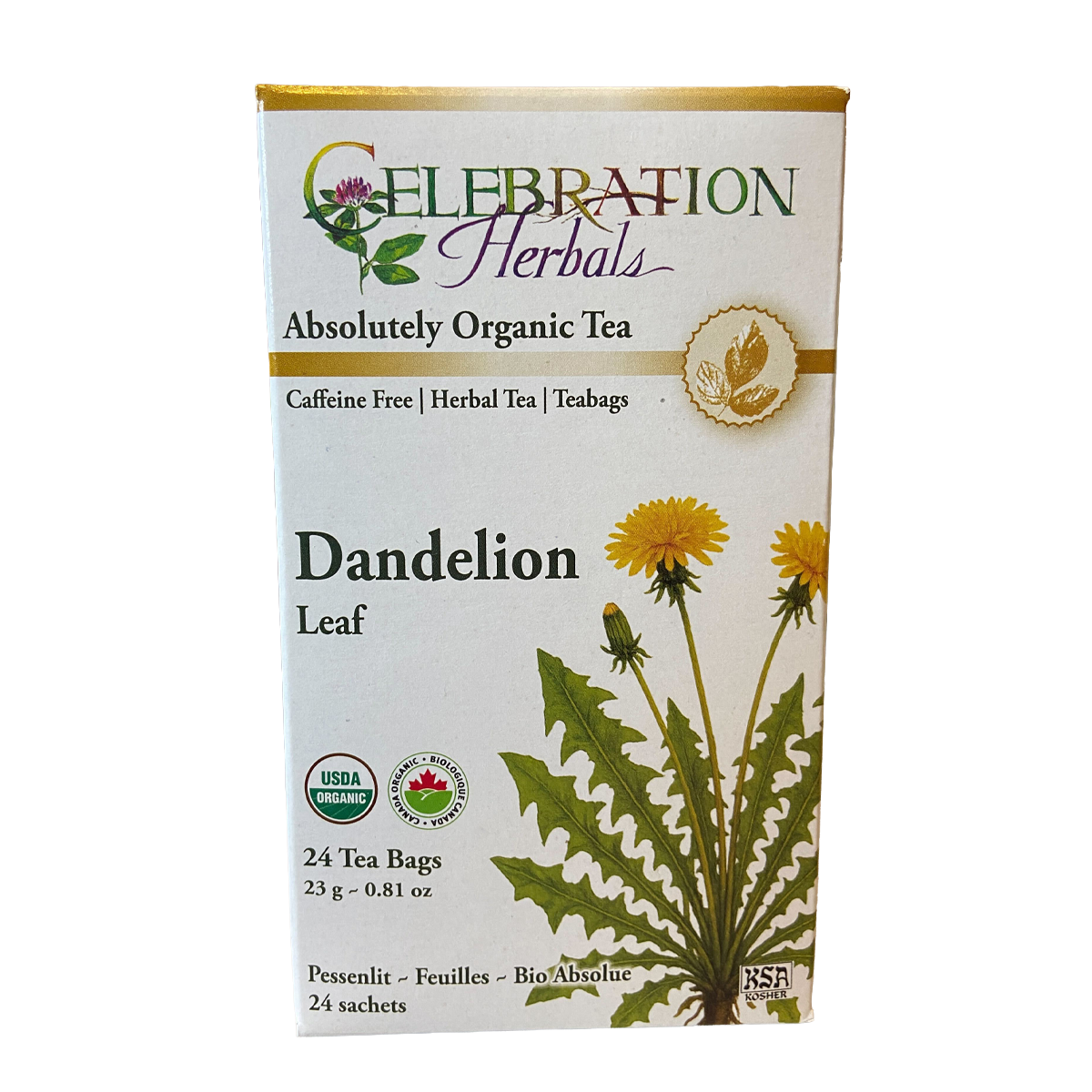 Celebration Herbals Dandelion Leaf Organic 24 Tea Bags