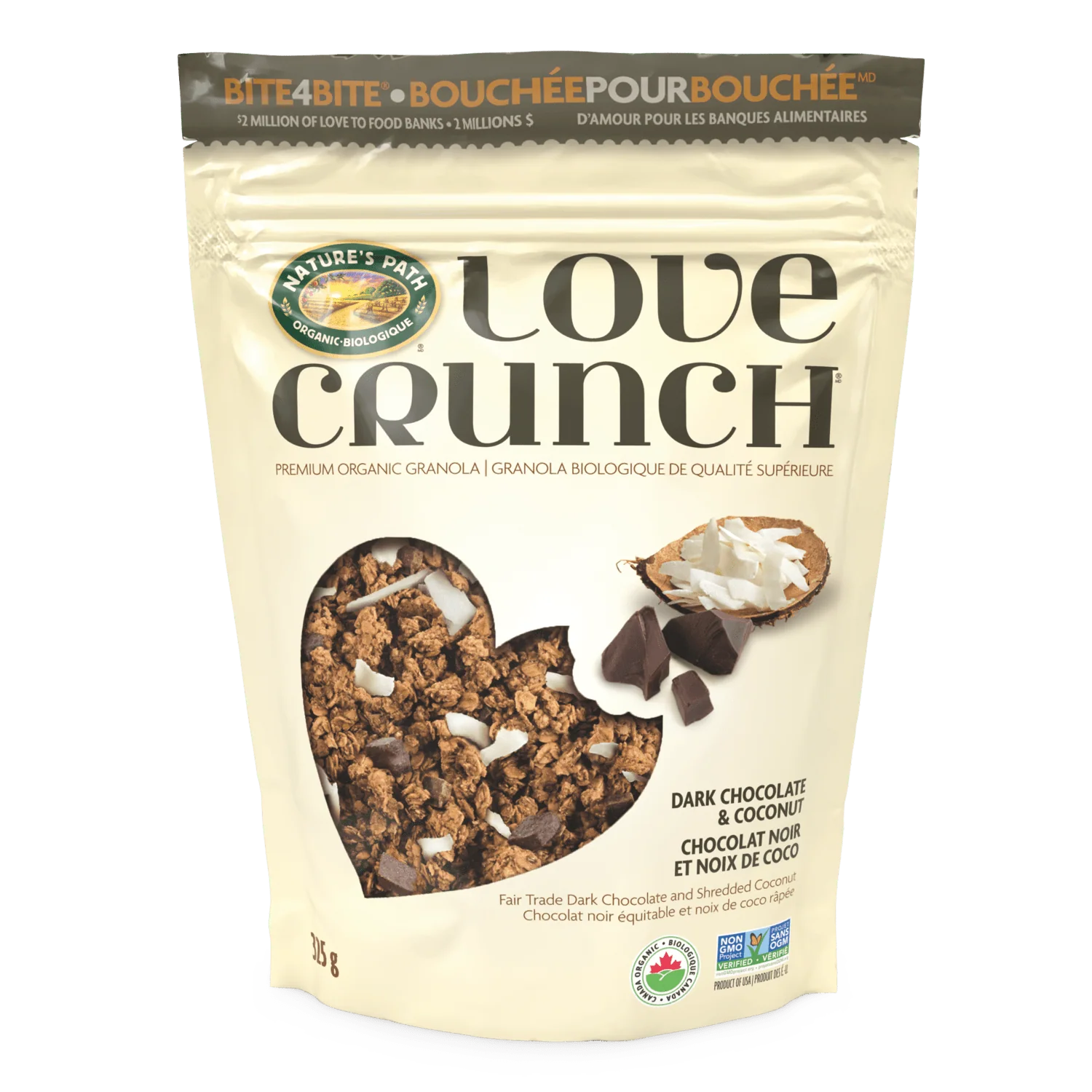 Nature's Path Love Crunch Dark Chocolate Macaroon Granola 325g