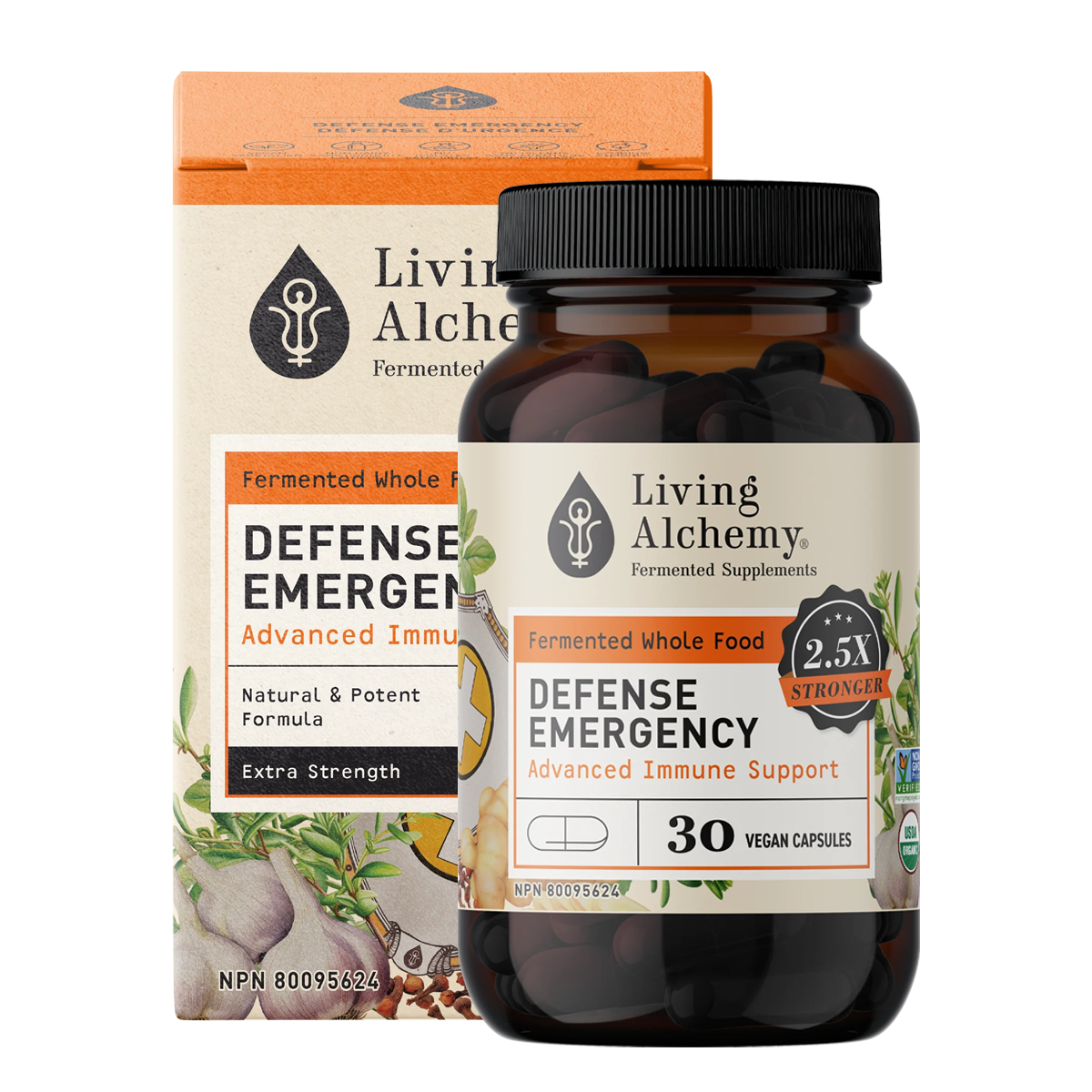 Living Alchemy Defense Emergency 30 Vegetarian Capsules