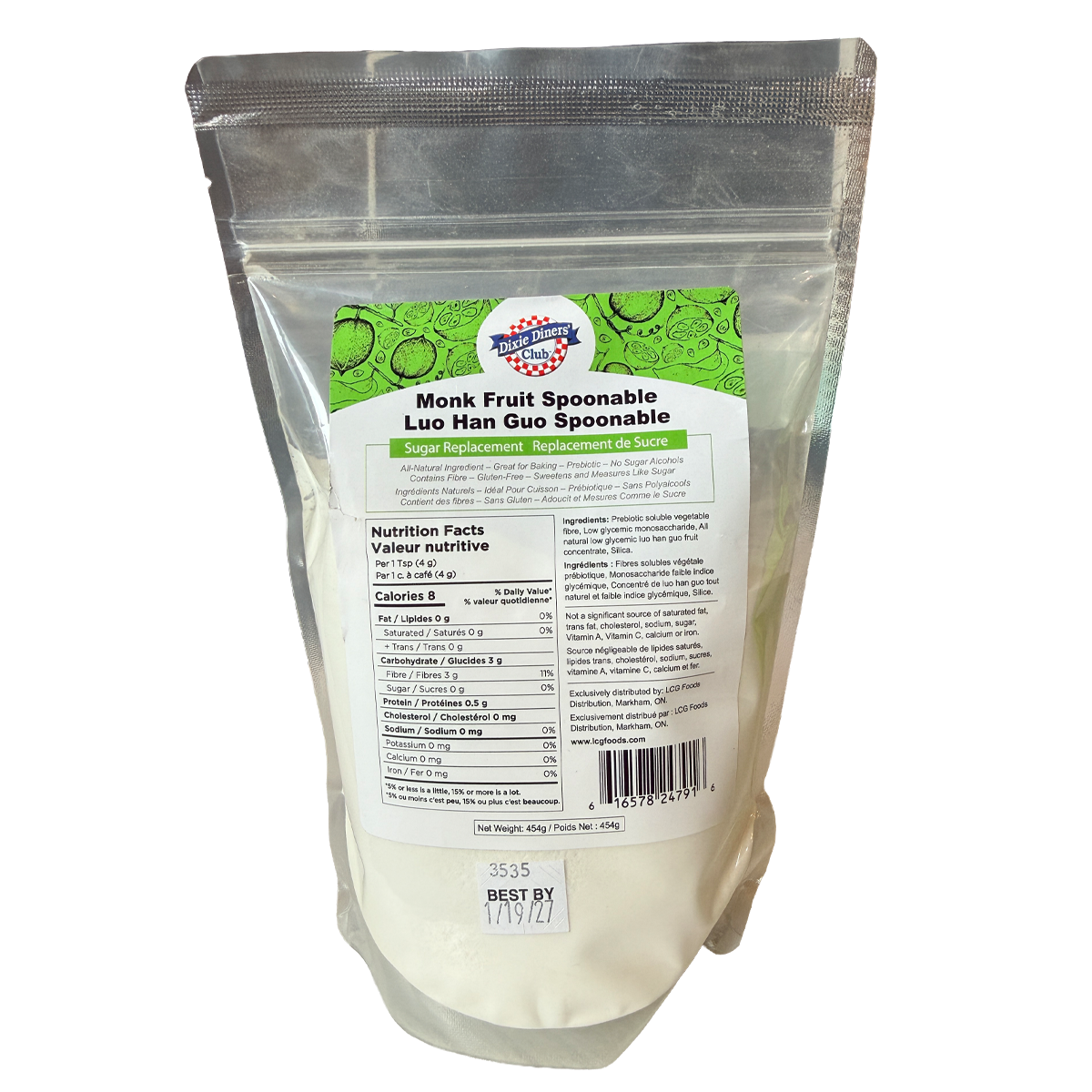 Dixie Diner Monk Fruit 454g