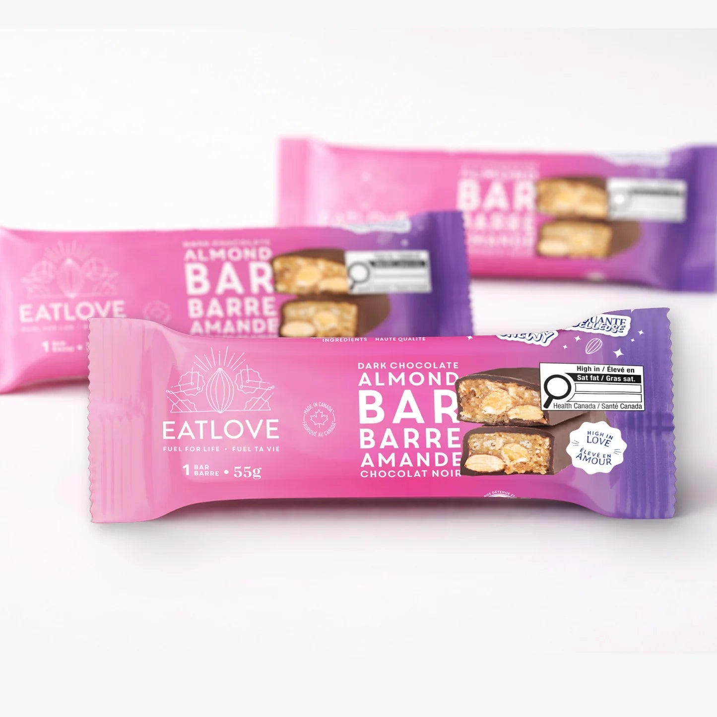 EatLove Dark Chocolate Maple Almond Bar 55g