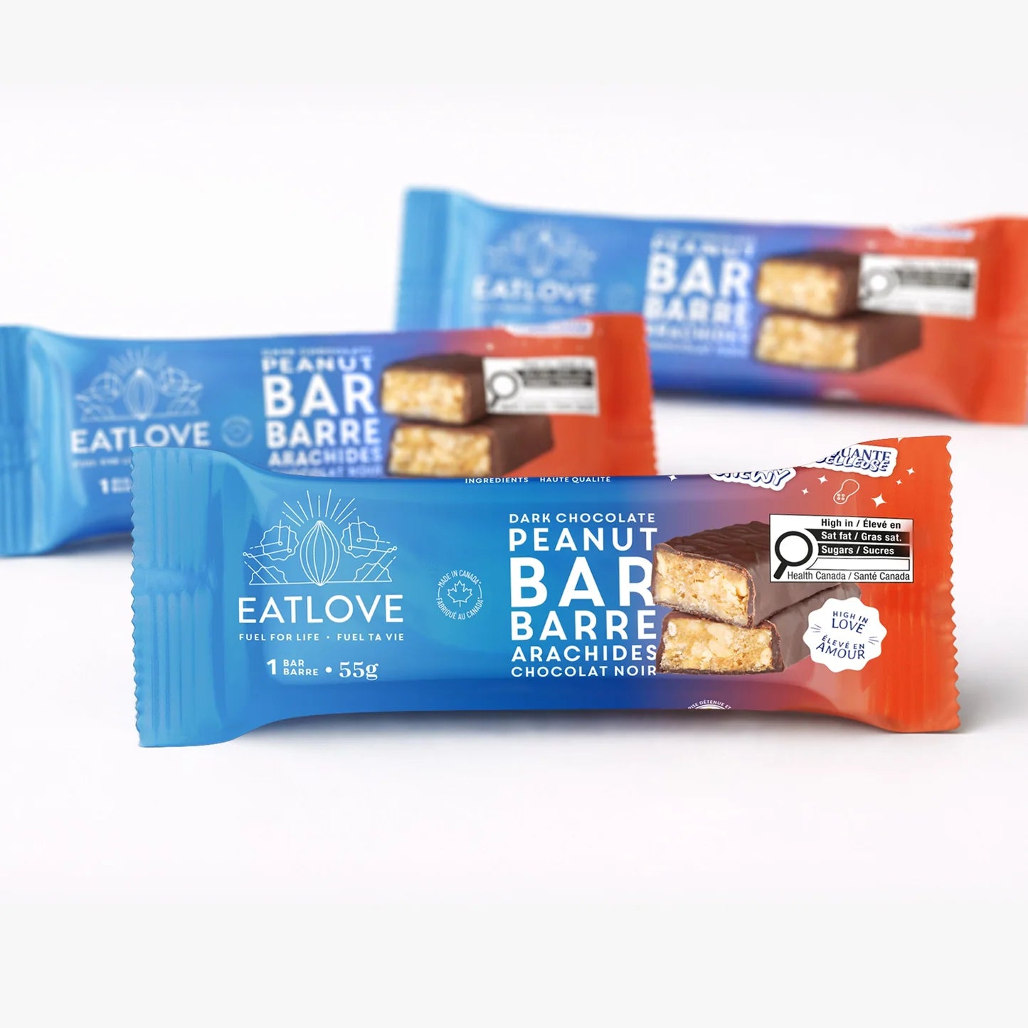 EatLove Dark Chocolate Caramel Peanut Bar 55g