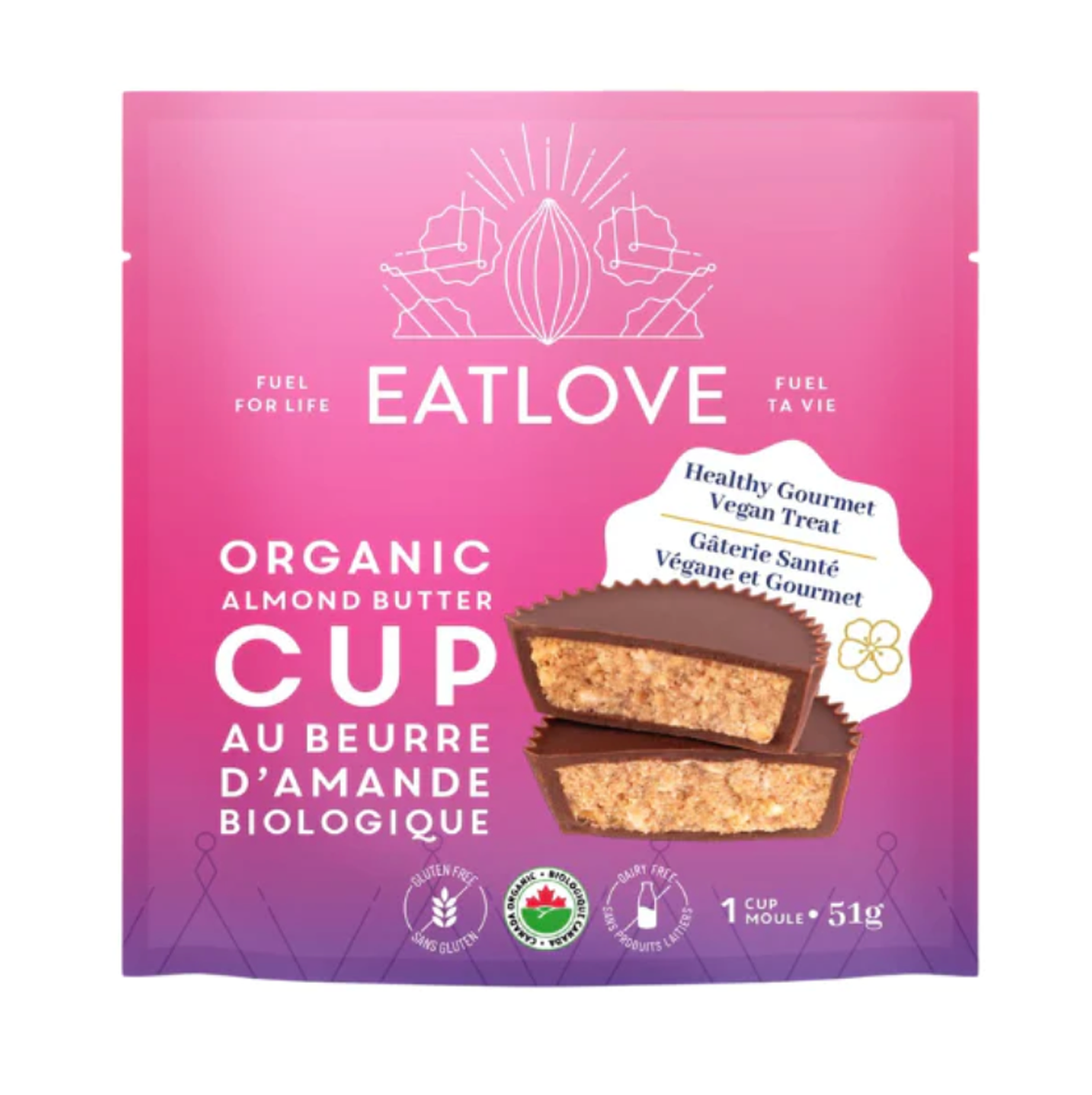 EatLove Organic Almond Butter Cup 52g