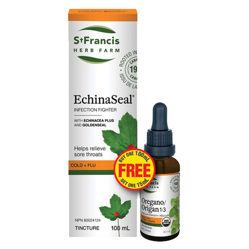 St. Francis EchinaSeal 100ml + Free Oregano Oil 15ml