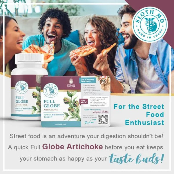 Sloth MD Full Globe Artichoke Travel Pack 10 Vegetarian Capsules