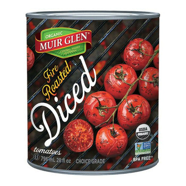 Muir Glen Organic Fire Roasted Diced Tomatoes 796ml