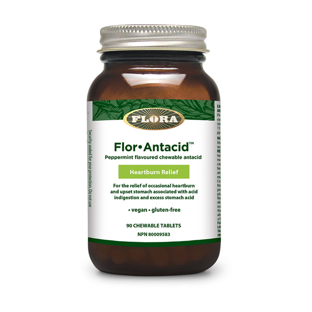 Flora Flor-Antacid Heartburn Relief 90 Chewable Tablets