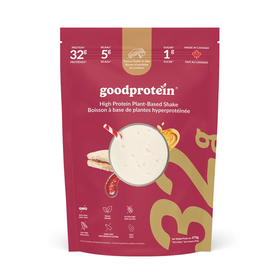 Good Protein High Protein Plant-Based Shake Peanut Butter & Jelly 470g 