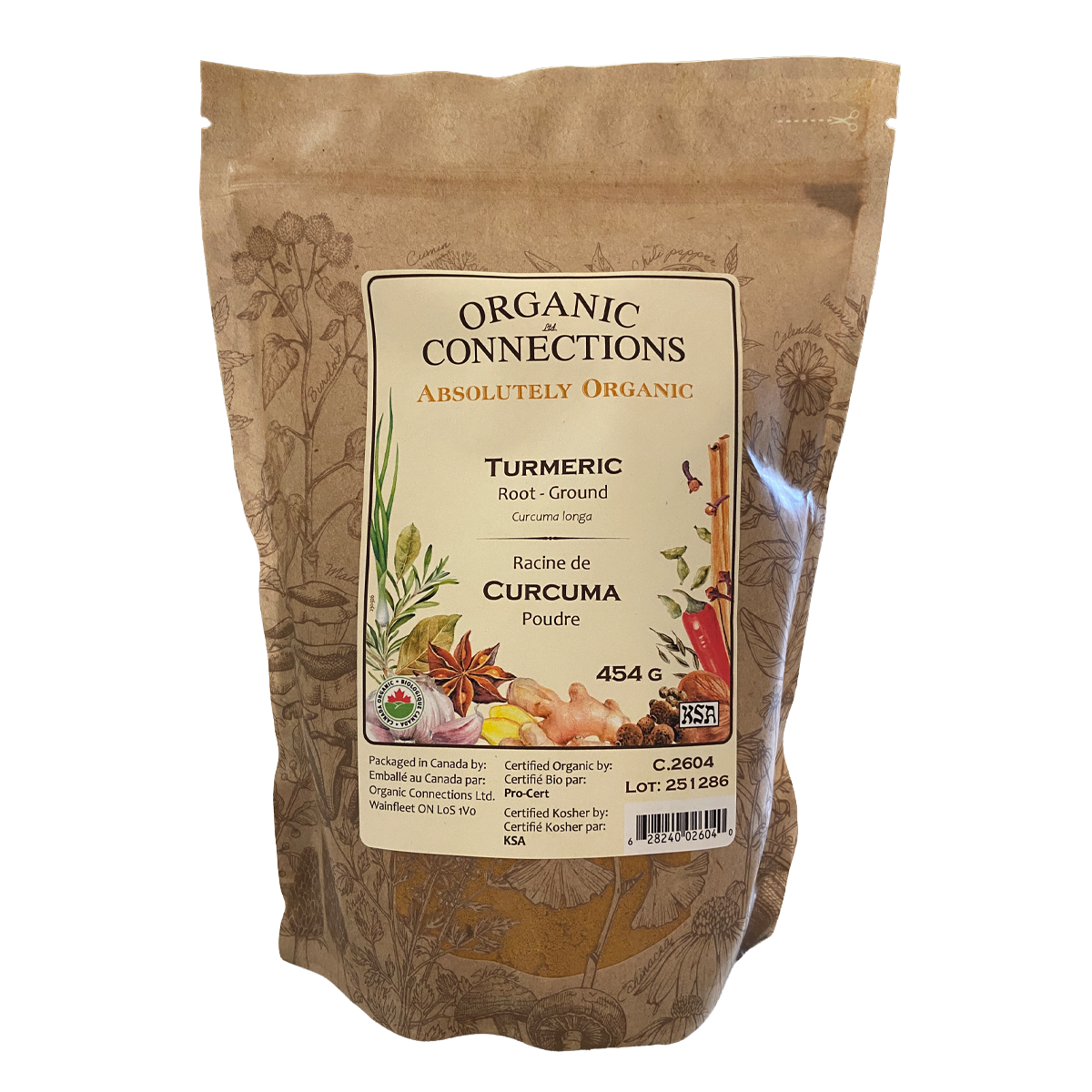 Organic Connections Organic Turmeric Root Ground 454g