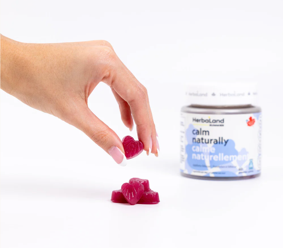 Herbaland Calm Naturally for Adults 60 Raspberry Hibiscus Gummies