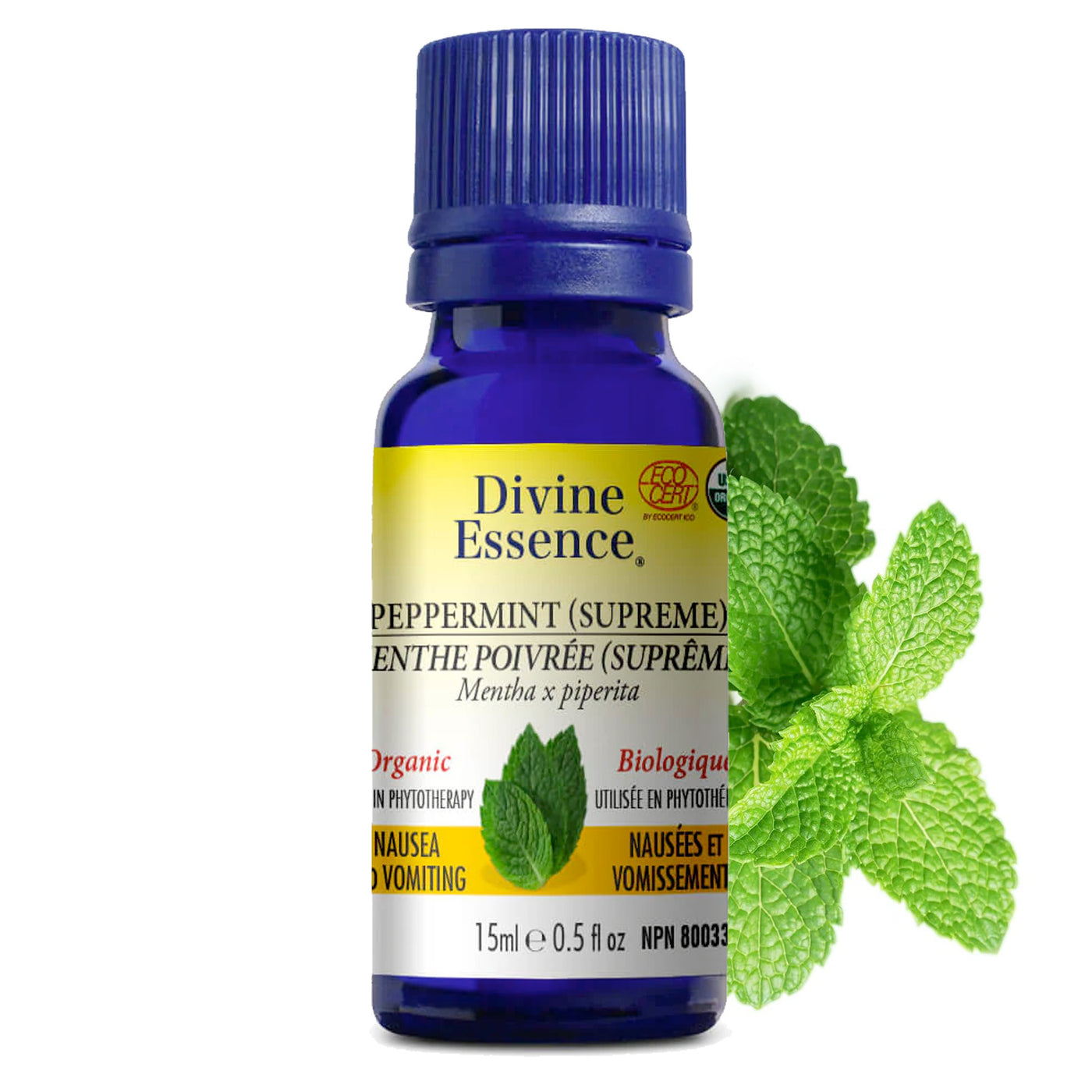 Divine Essence Organic Peppermint (Supreme) Essential Oil 15ml