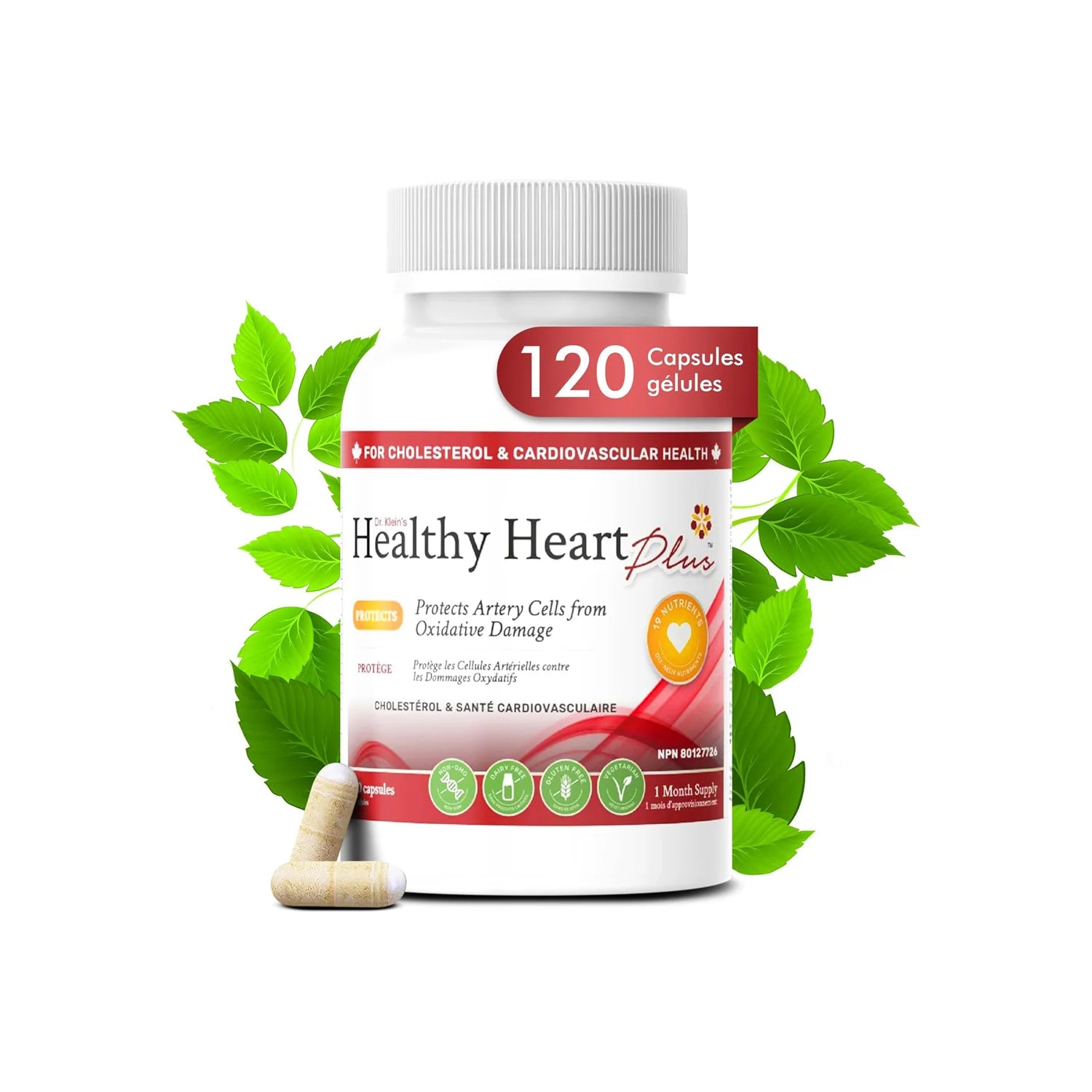 Nanton Nutraceuticals Healthy Heart Plus 120 Vegetarian Capsules