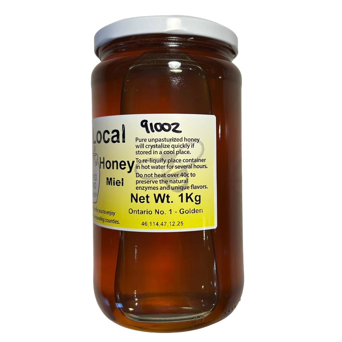 Oxford Honey Unpasteurized Liquid Honey Glass Jar 1Kg