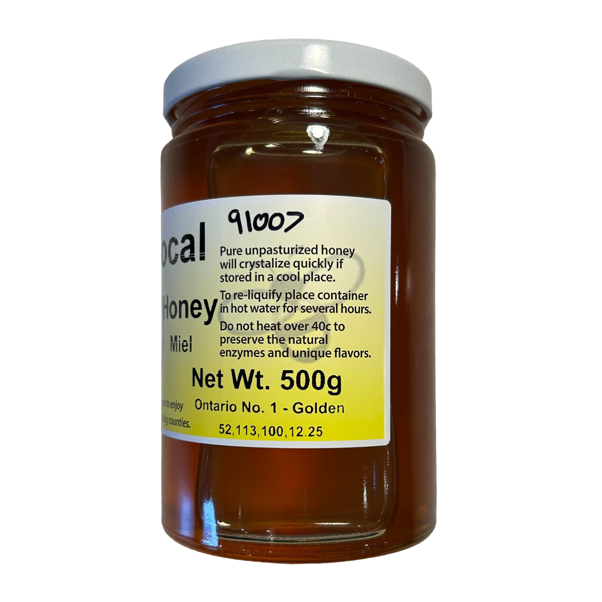 Oxford Honey Unpasteurized Liquid Honey Glass Jar 500g