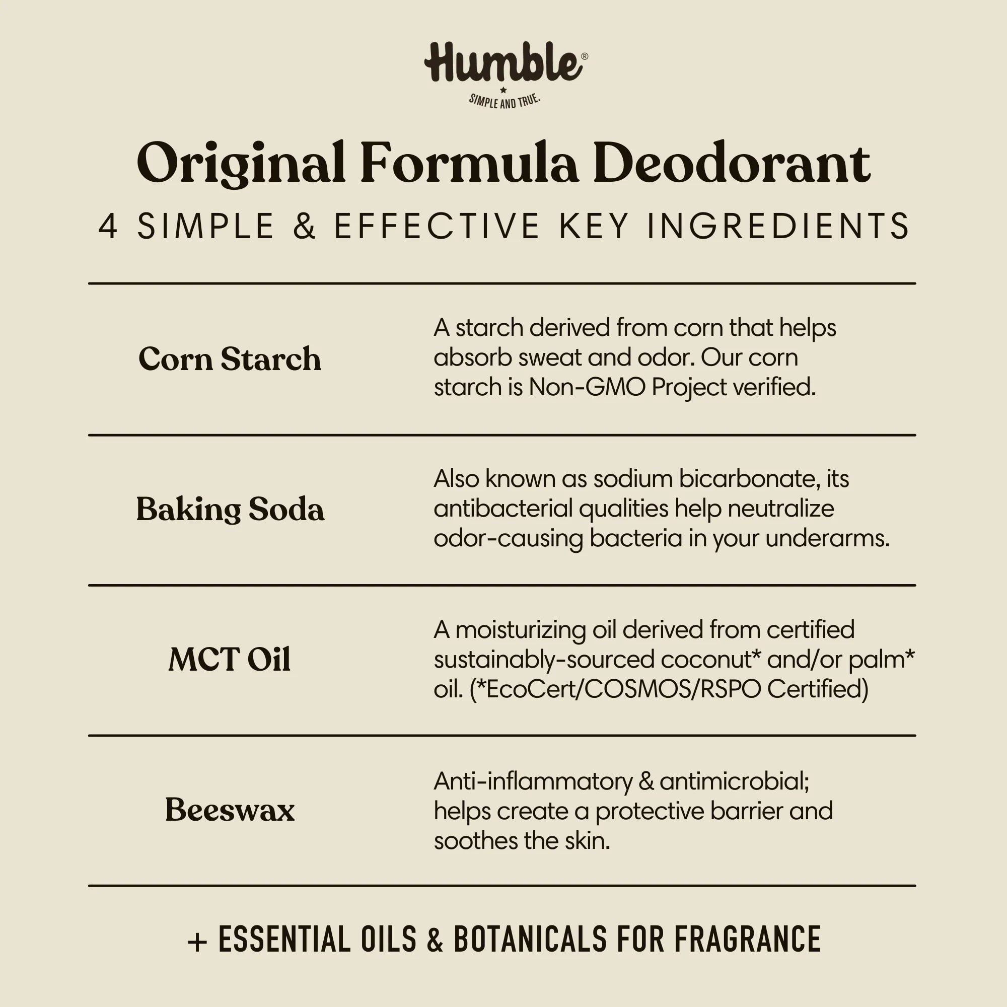 Humble Palo Santo & Frankincense Original Formula Deodorant 70g