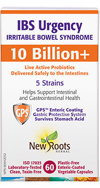 New Roots IBS Urgency 10 Billion+ 60 Enteric Coated Vegetarian Capsules