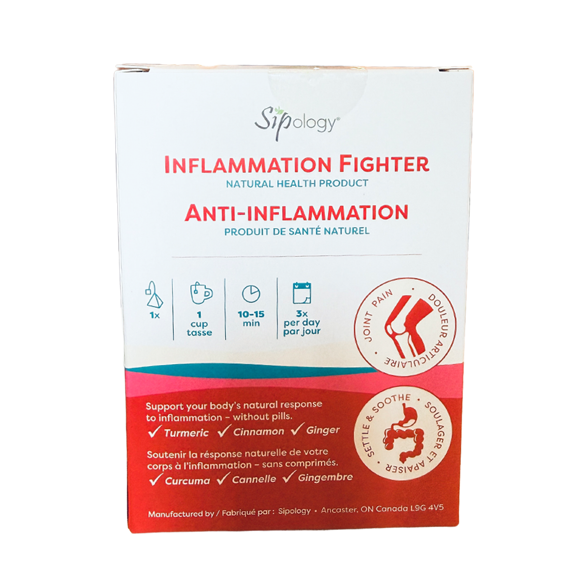 Sipology Inflammation Fighter 12 Biodegradable Tea Triangles