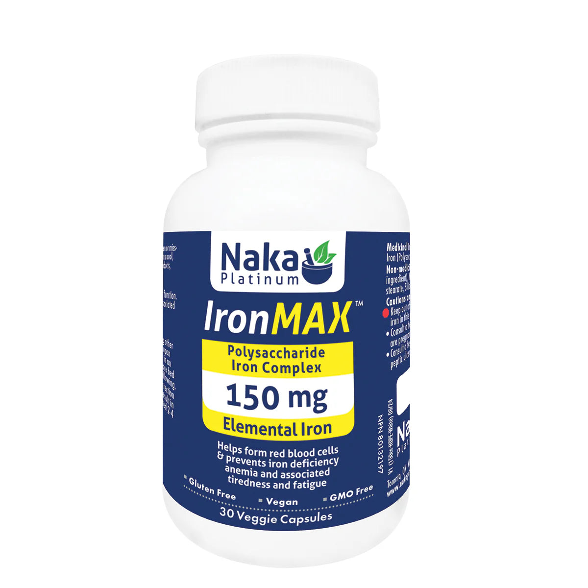 Naka Platinum Iron MAX  150mg 30 Vegetarian Capsules
