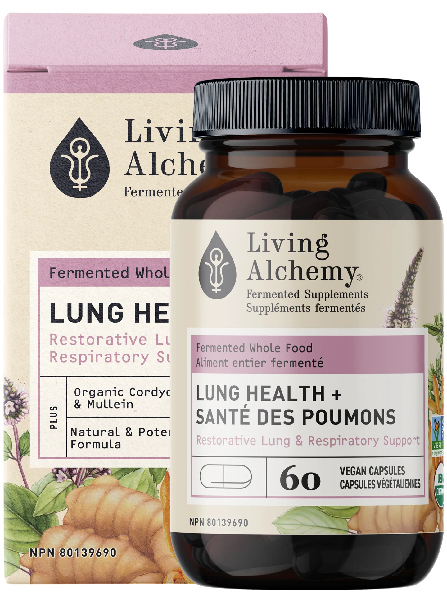 Living Alchemy Lung Health+ 60 Vegetarian Capsules