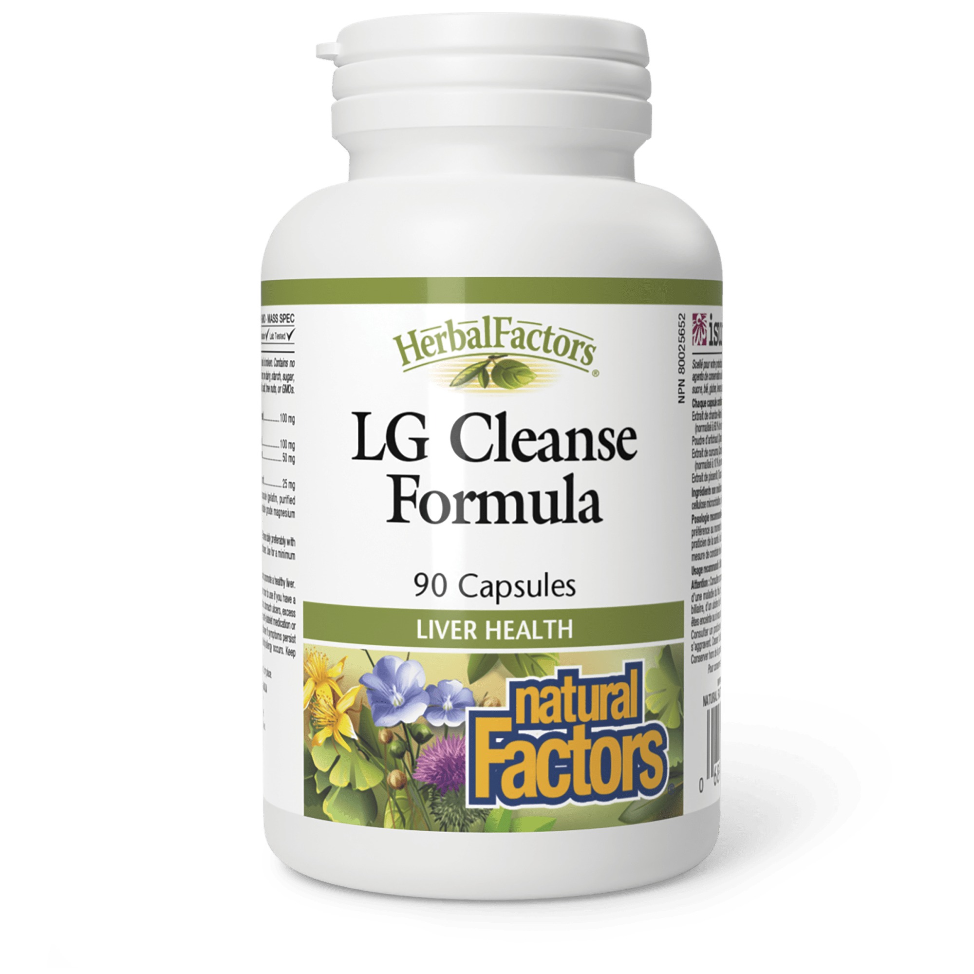 Natural Factors Herbal Factors LG Cleanse Formula 90 Vegetarian Capsules
