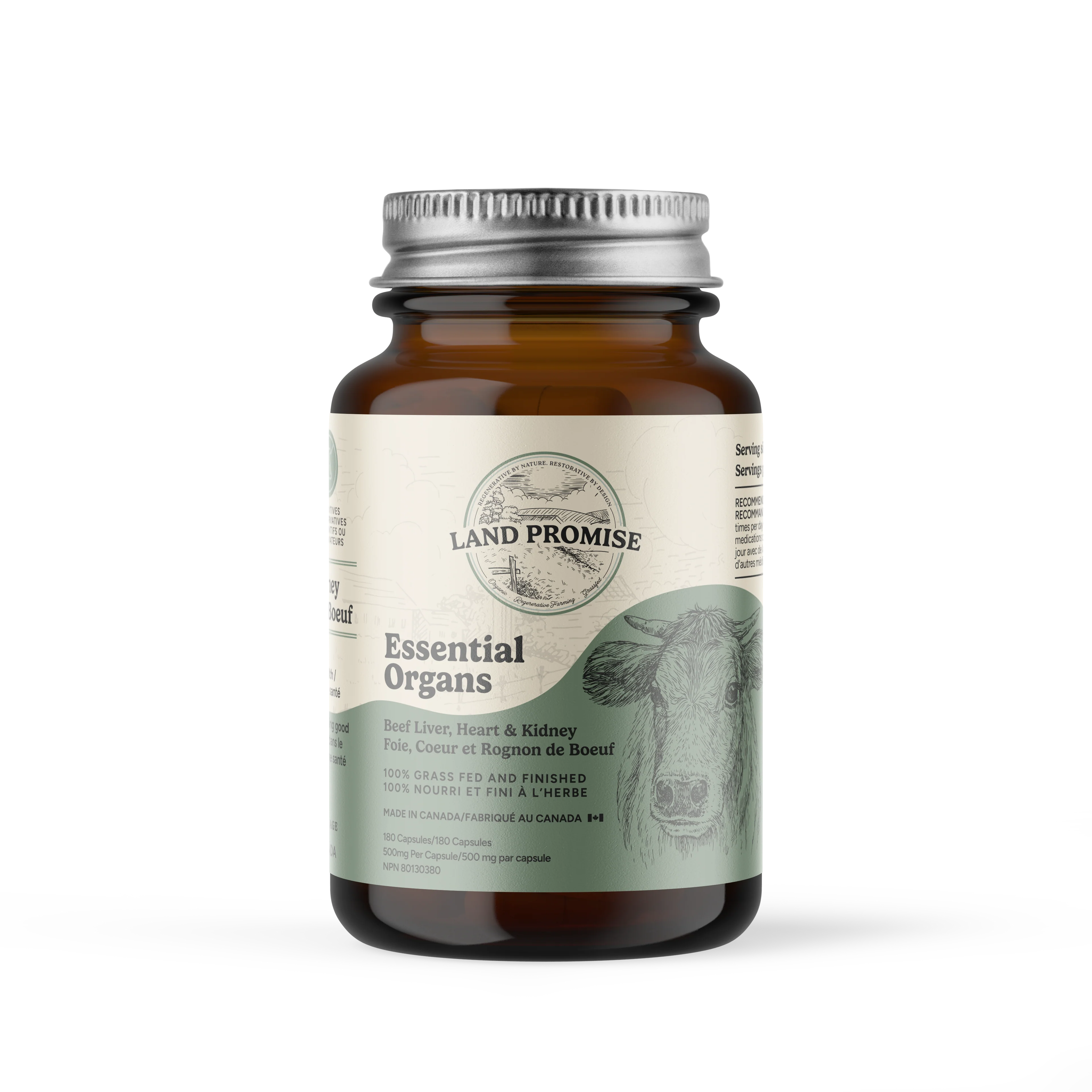 Land Promise Essential Organs 500mg 180 Capsules