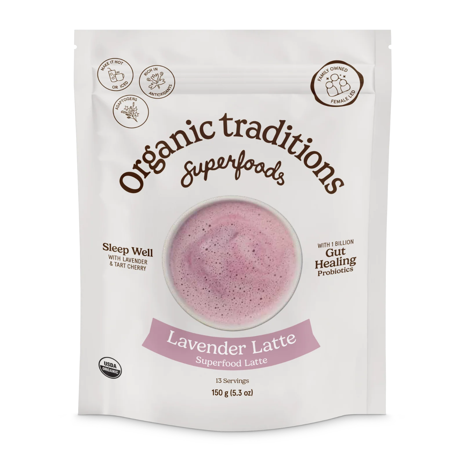 Organic Traditions Organic Lavender Latte 150g