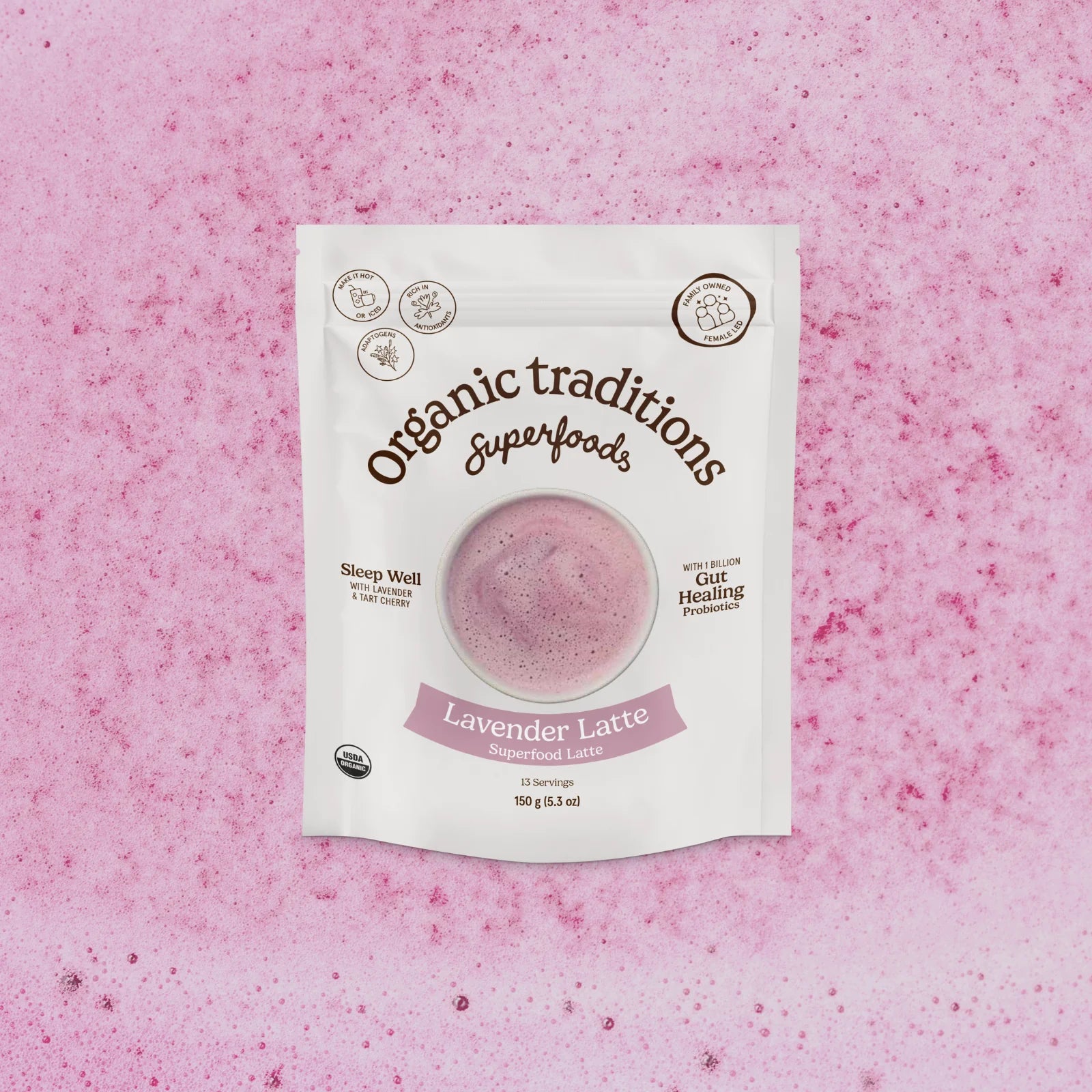 Organic Traditions Organic Lavender Latte 150g