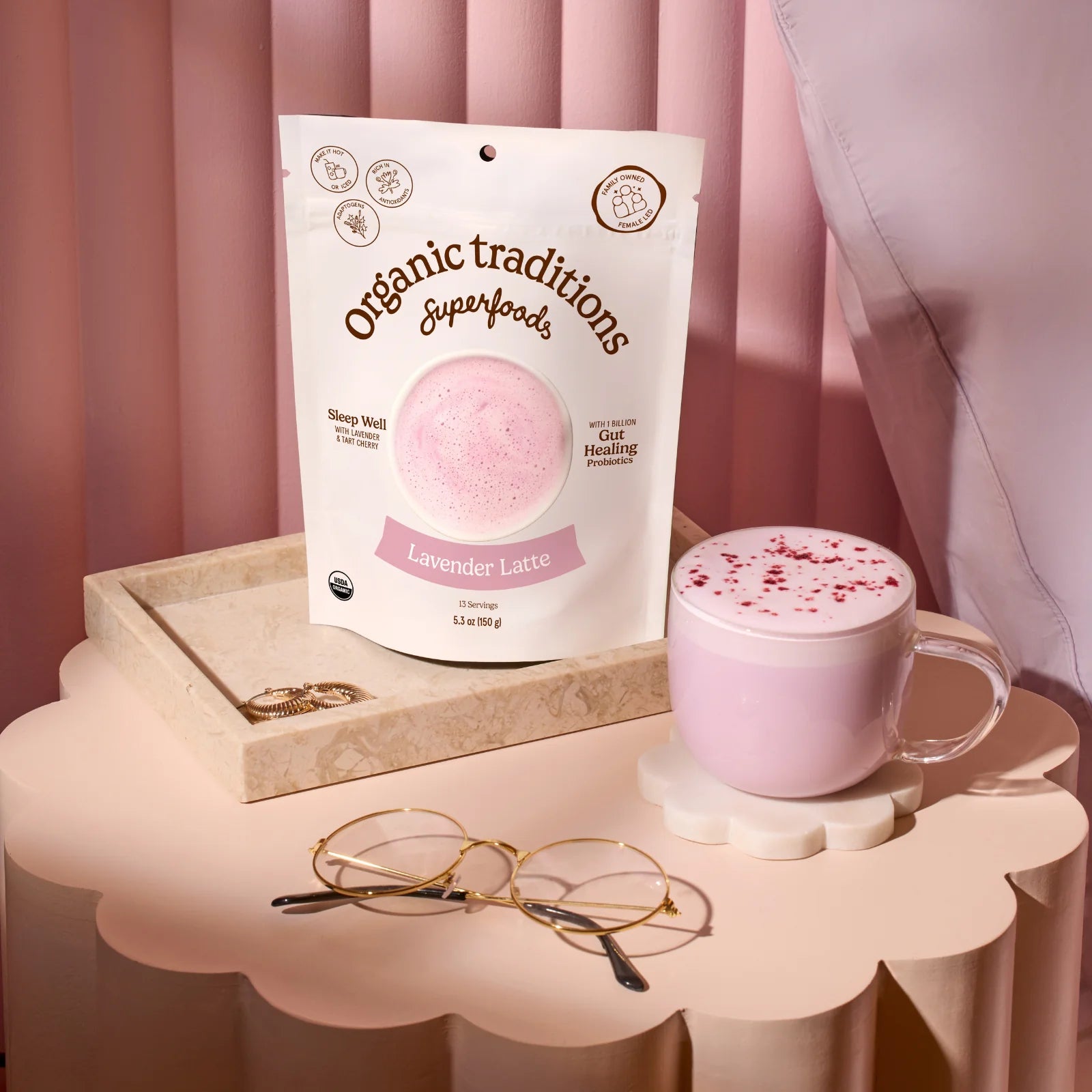 Organic Traditions Organic Lavender Latte 150g