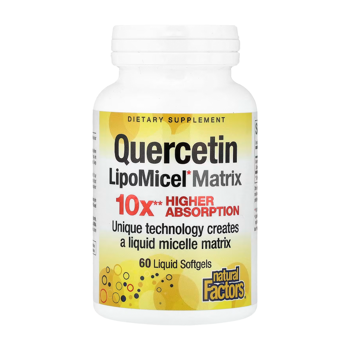 Natural Factors Quercetin LipoMicel Matrix 60 Softgels