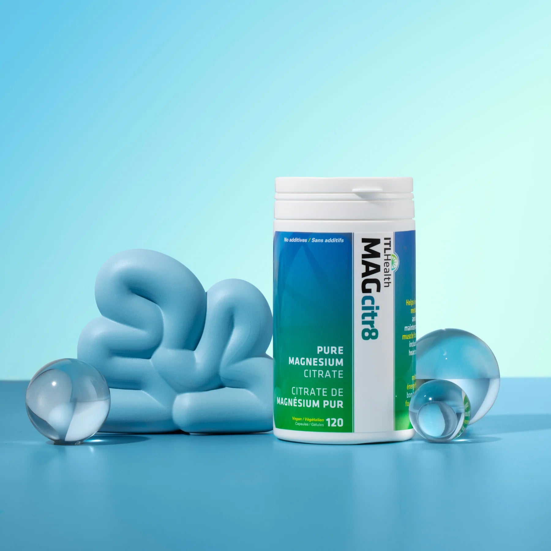 ITL Health MAGcitr8 Magnesium Citrate 120 Vegetarian Capsules