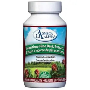 Omega Alpha Maritime Pine Bark Extract 60 Vegetarian Capsules