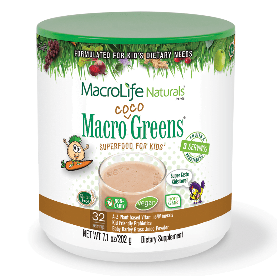 Macrolife Naturals Macro Coco Greens Chocolate Superfood for Kids 202g