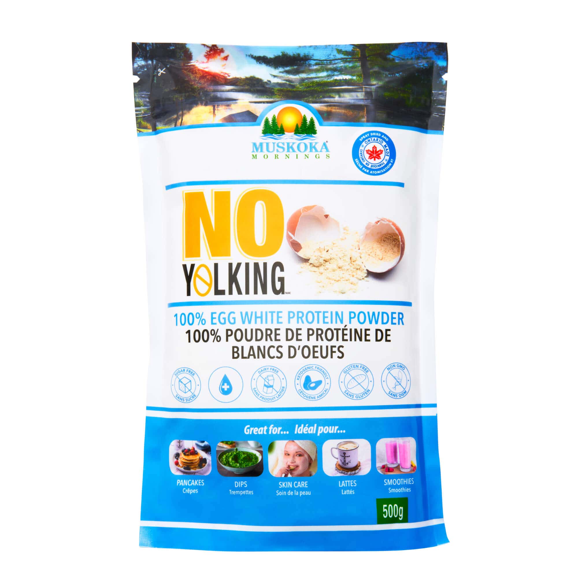 Muskoka Mornings No Yolking 100% Egg White Protein 500g