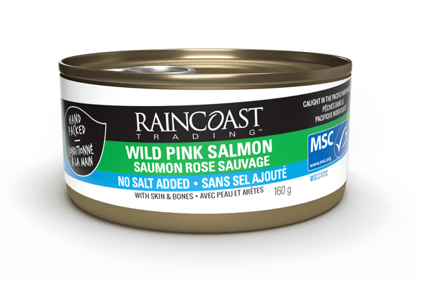 Raincoast Pink Salmon, No Salt 160g