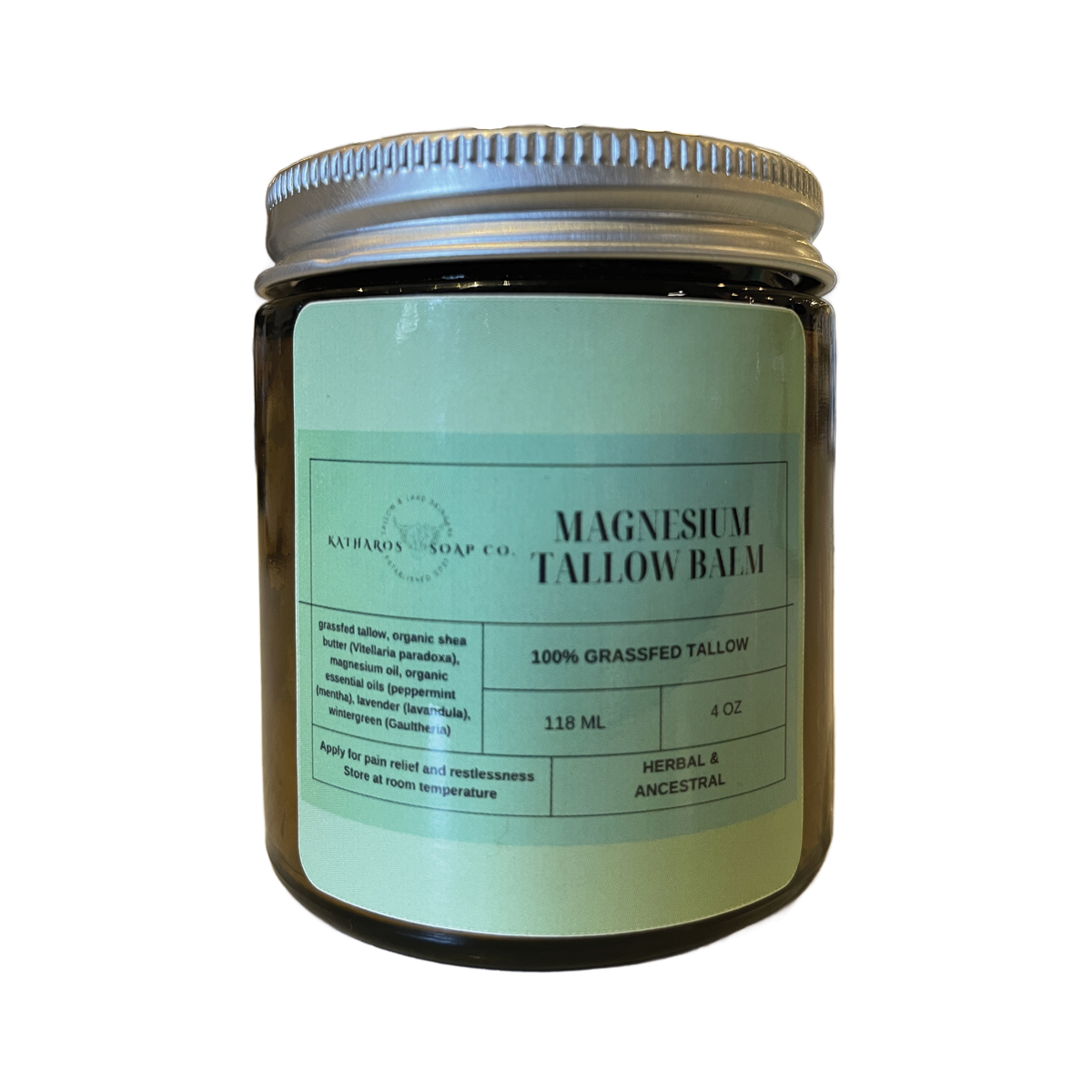 Katharos Magnesium Tallow Balm 118ml/ 4oz