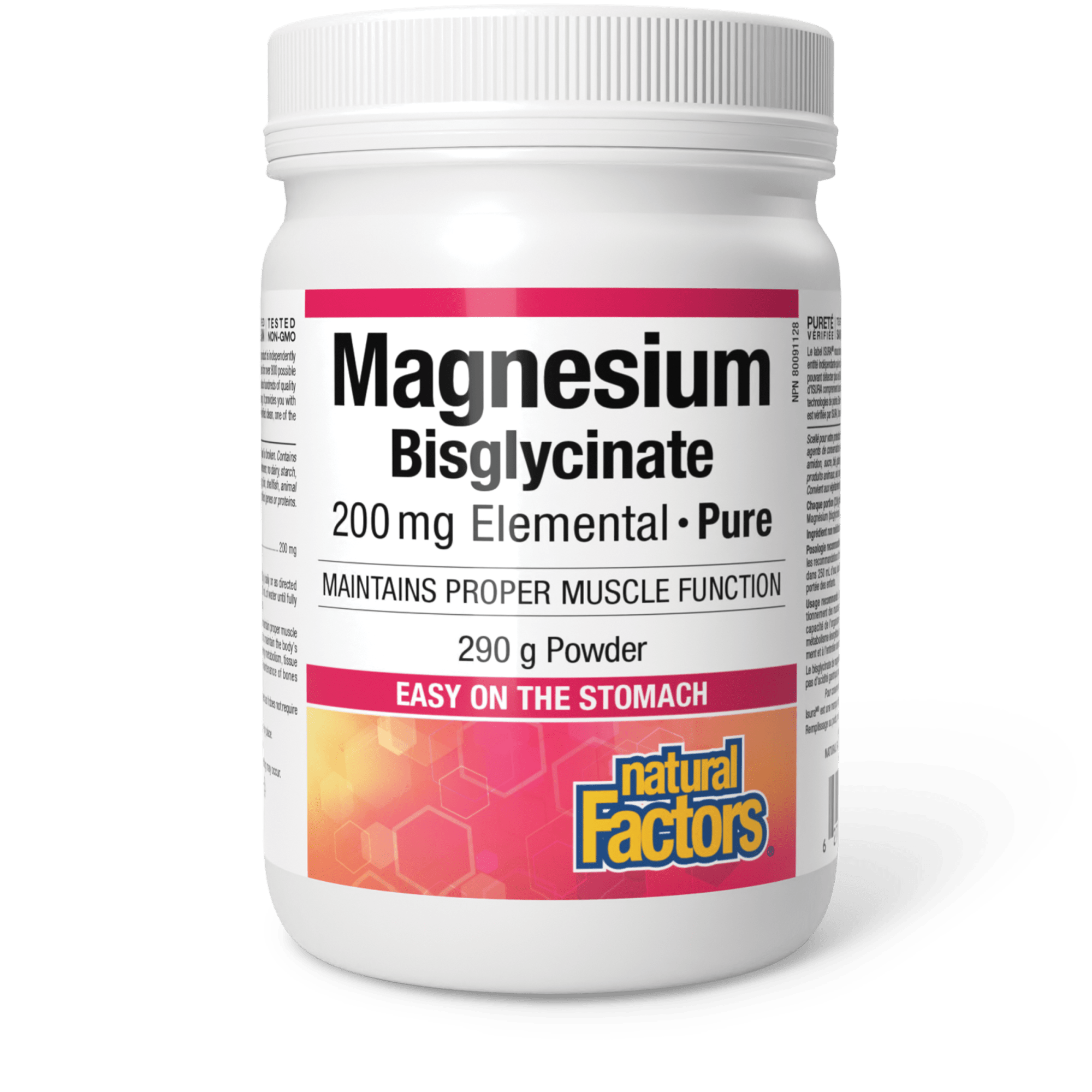 Natural Factors Magnesium Bisglycinate 200mg 290g Powder