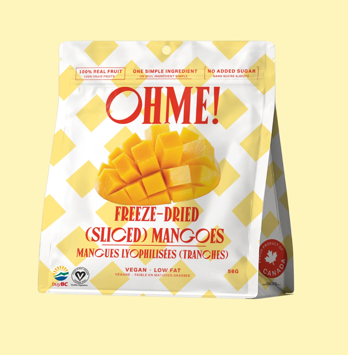 OHME Freeze Dried Sliced Mangoes 56g