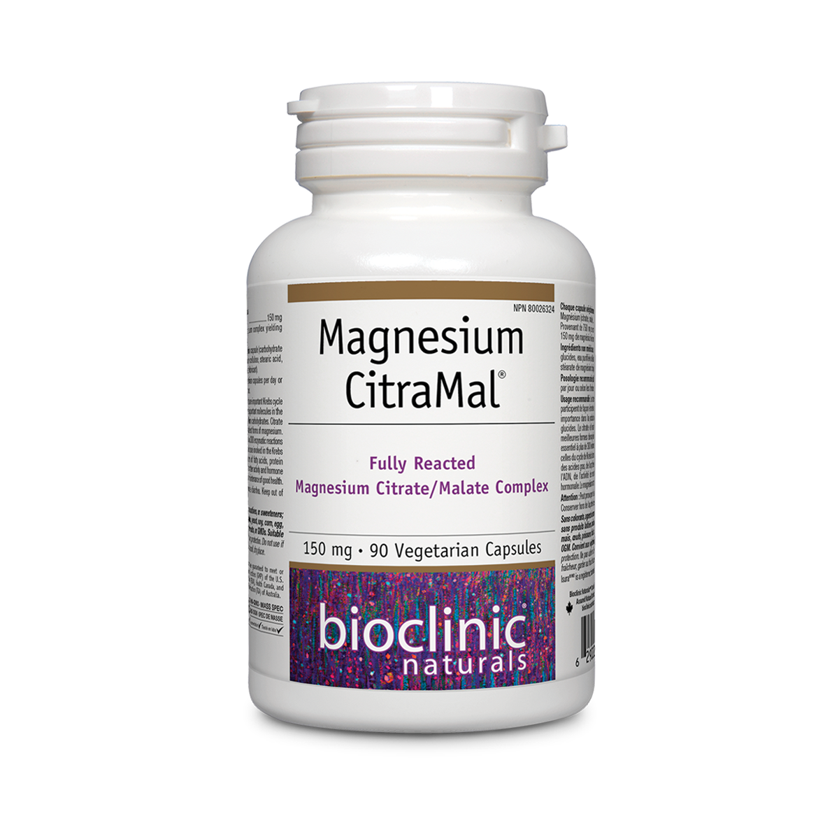Bioclinic Naturals Magnesium CitraMal 90 Vegetarian Capsules