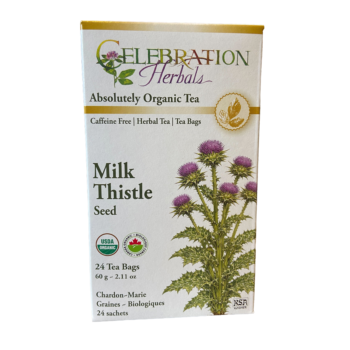 Celebration Herbals Milk Thistle Seed Organic 24 Tea Bags