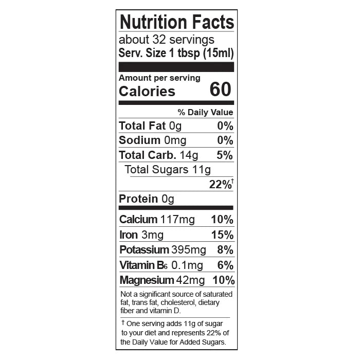 Wholesome Sweeteners Blackstrap Molasses 473ml