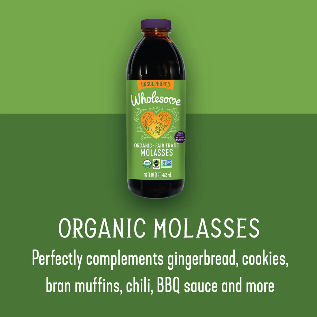 Wholesome Sweeteners Blackstrap Molasses 473ml