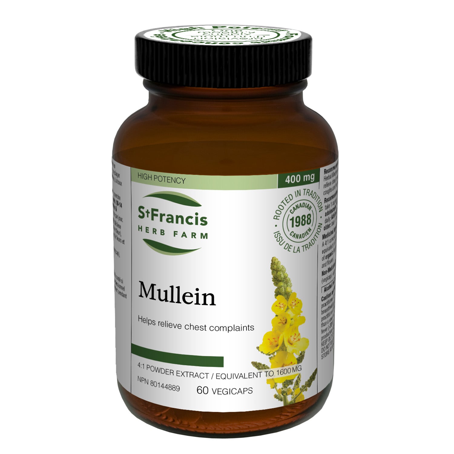 St. Francis Mullein 60 Vegetarian Capsules