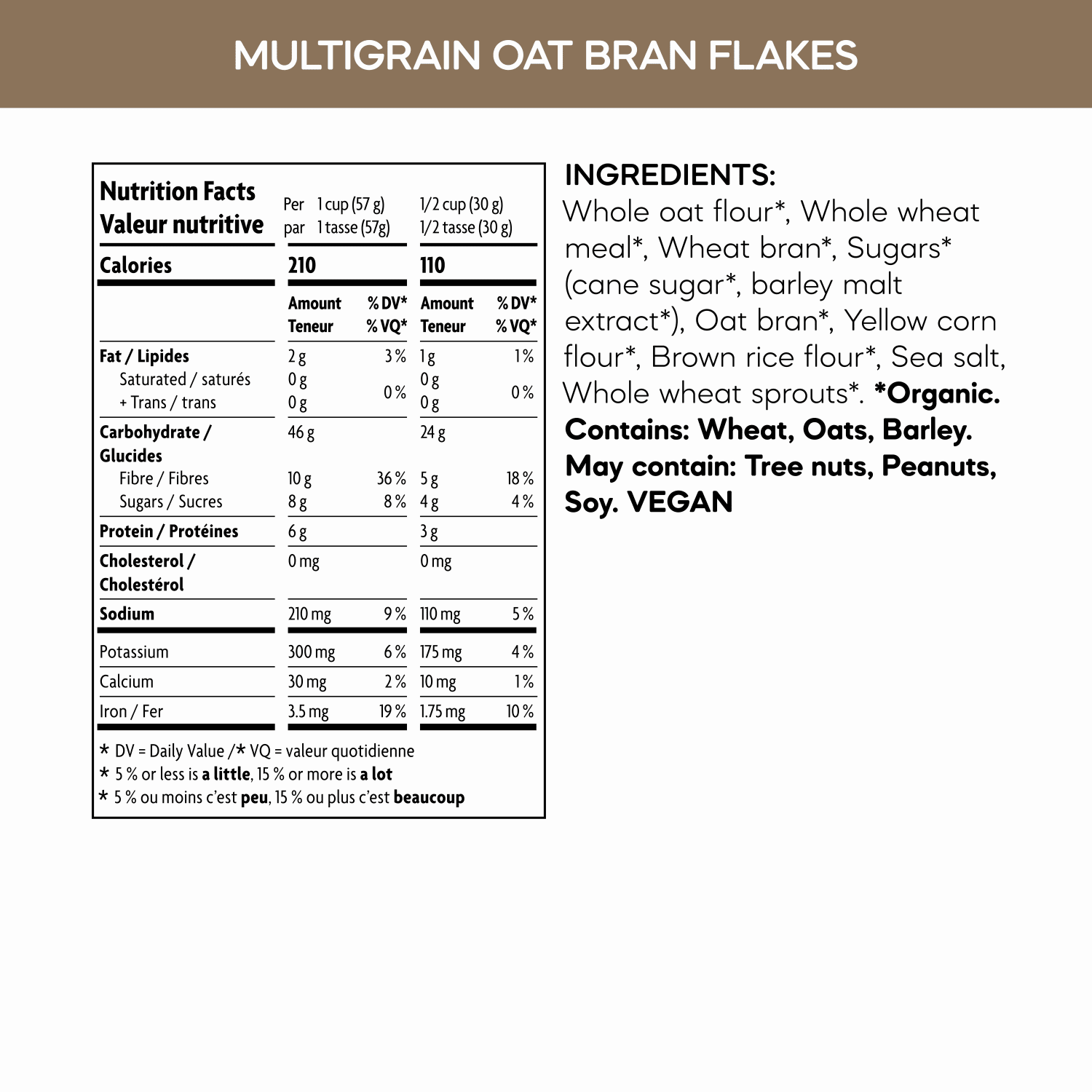 Nature's Path Organic Multigrain Oat Bran Flakes 907g